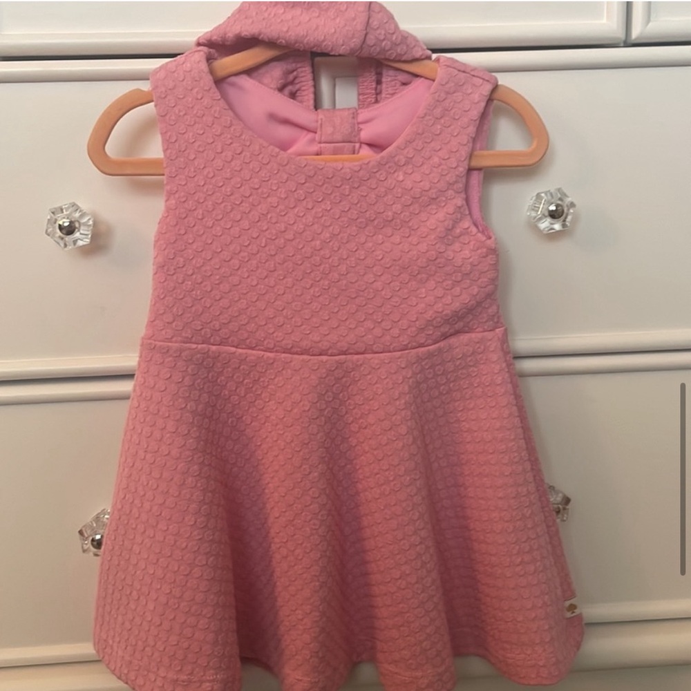 Kate spade pink dress with cutout and bow